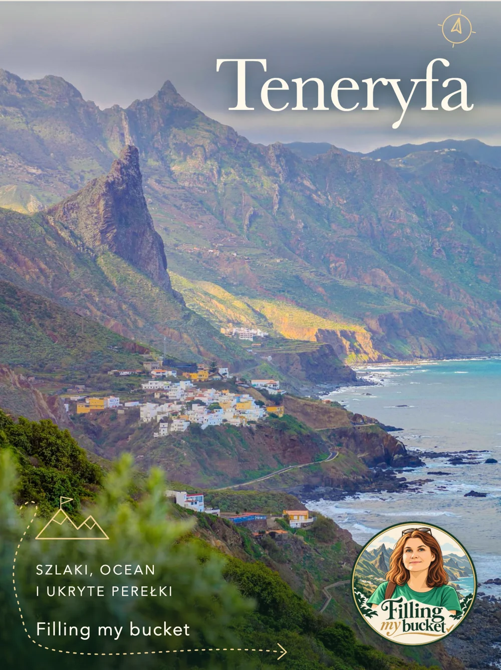 Teneryfa travel ebook with the original Filling my bucket logo